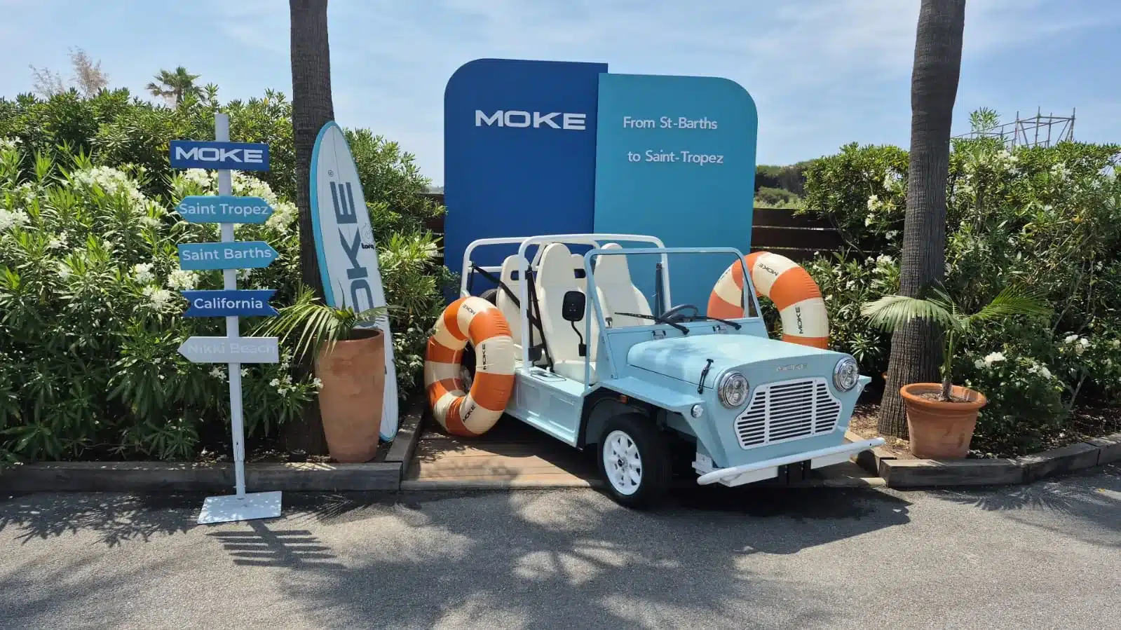 Moke électrique personnalisée Nikki Beach, de Saint-Barth à Saint-Tropez